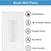 Iwillink (8 Pack) Brush Wall Plate with Low Voltage Mounting Bracket, Cable Pass Through Insert for Wires, Single Gang Cable Access Strap, Wall Socket for HDTV, Home Theater Systems view 4