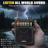 Emgykit R11 Emergency Crank Radio - 4000mAh/14800mWh NOAA/SW/AM/FM, Solar/Hand Crank/USB Charging, Bluetooth Receiver/USB/TF Playback,with Compass,Flashlight,SOS for Camping & Emergencies - Green view 2