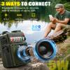 Emgykit R11 Emergency Crank Radio - 4000mAh/14800mWh NOAA/SW/AM/FM, Solar/Hand Crank/USB Charging, Bluetooth Receiver/USB/TF Playback,with Compass,Flashlight,SOS for Camping & Emergencies - Green view 3