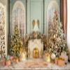 Laeacco Merry Christmas Backdrop 12x8FT Christmas Fireplace Photography Background Interior Room Xmas Tree Gifts Winter Holiday Christmas New Year Party Decor Banner Family Photo Studio Props view 4