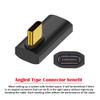 CY Adapter USB4 Type C Male to Female Extension 240W Power 40Gbps Data 8K Video Adapter Low Profile Left Right Angled view 2