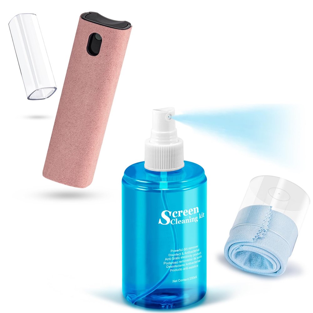 Screen Cleaner Spray and Wipe, walrfid iPad Cleaning Kit for Electronic Cell Phone, iPad, iPhone, Computer, MacBook Pro, Tablet, Monitor, LCD LED TV Flat Screen
