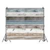 10x8ft Wooden Large Backdrop Rustic Countryside Wood Wall Backdrops Brown White Blue Vintage Wooden Photography Background for Party Baby Shower Photo Shoot Cake Smash Wedding Birthday Backdrop view 4