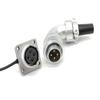 Elecbee WS20 4Pin Aviation Connector Male Plug Female Socket Metal Threaded Panel Mount Waterproof Connector (TS+Z 4pin) view 1