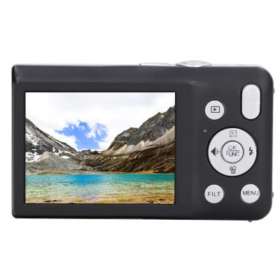 68MP Digital Camera 8K HD with 2.7in Screen, 16X Zoom Compact Digital Camera, Timer Shoot Beauty Filter for Video Recording Concerts Travel Photography (Black)