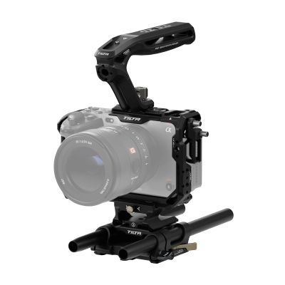 Tilta Camera Cage Basic Kit for FX3/FX30 V2 | Includes Cage, Top Handle, Baseplate & More | Top Plate NATO Rail, Cold Shoe, 1/4"-20 and 3/8"-16 | Thumb Screw Design | Black