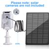 3W Solar Panel for Outdoor Wireless Security Camera, Continuously Power USB Solar Panel IP65 Waterproof, Adjustable Security Wall Mount (Black) view 3