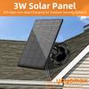 3W Solar Panel for Outdoor Wireless Security Camera, Continuously Power USB Solar Panel IP65 Waterproof, Adjustable Security Wall Mount (Black) view 4