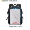 GLUDEAR Men's Novelty Fox Print 14inch Laptop Backpack College Computer Bag Women School Backpacks,Fireburst Wolf view 4