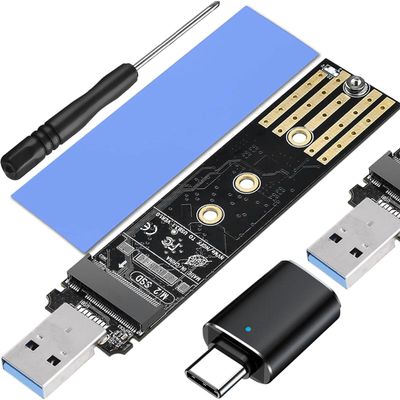 DKARDU M.2 to USB Adapter NVMe SSD to USB 3.1 Gen2 10Gbps PCI-E Converter Reader M Key & B+M Key for 2280 2242 2260 2230 SSD Hard Disk, NVMe SSD Enclosure Replacement Parts