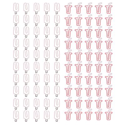 Metal Paperclip Holder - Cute Ice Cream Style Paper Clips for Office, Memo Classification, and Home Decor