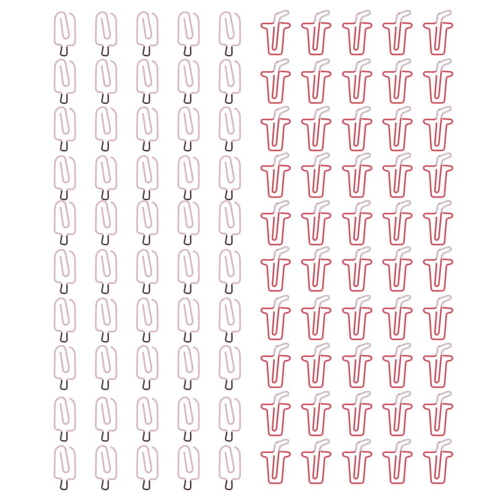 Metal Paperclip Holder - Cute Ice Cream Style Paper Clips for Office, Memo Classification, and Home Decor