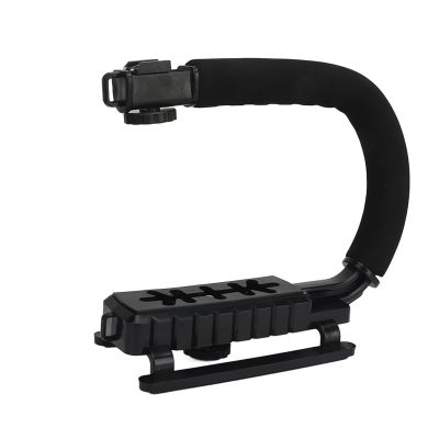 Handheld Stabilizer Grip for Video Action Aluminum Alloy and ABS U Type Stabilizing Handle Compatible with Cameras and Camcorders