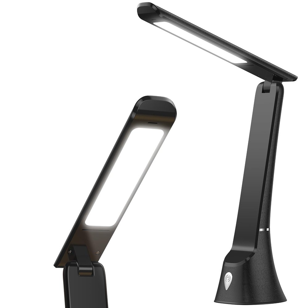 COTLIKE Light Therapy Lamp, 10000 LUX UV-Free LED Sunlight Light, Full Spectrum Mood Light Hayyp Lamp, Touch Control Desk Lamp with Night Light Function Work Office Home -Black