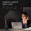 COTLIKE Light Therapy Lamp, 10000 LUX UV-Free LED Sunlight Light, Full Spectrum Mood Light Hayyp Lamp, Touch Control Desk Lamp with Night Light Function Work Office Home -Black view 3