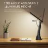 COTLIKE Light Therapy Lamp, 10000 LUX UV-Free LED Sunlight Light, Full Spectrum Mood Light Hayyp Lamp, Touch Control Desk Lamp with Night Light Function Work Office Home -Black view 4