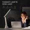Light Therapy Lamp, 10000 LUX UV-Free LED Sunlight, Full Spectrum Mood Light With Touch Control and Night Light Function for Work, Office, Home - White view 3