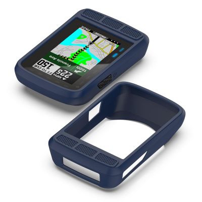 Silicone Case Intended for Wahoo Elemnt Roam2 Protective Shell Bike Computer Cycling GPS Cyclo Computer Drop Protection Anti-Scratch Microfiber Lining Silicone Ultra Slim Cover Shockproof (Blue)