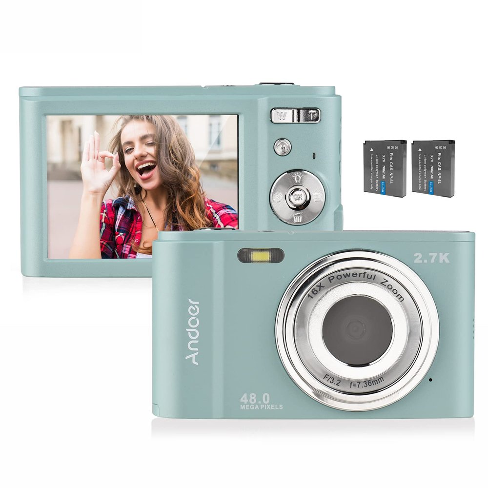 Camnoon Portable Digital Camera 48MP 2.7K 2.88-inch IPS Screen