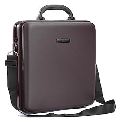 ABS Shoulder Password Box Vertical Portable Laptop Case Briefcase Document Case Medical Case Cash SuitcaseColor: Black (Color : Red, Size : 15in)