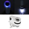 Clipon Magnifier Phone Clipon Microscope Magnifier 2 Brightness Levels Portable 50X Zoom Rechargeable for Smartphones view 3