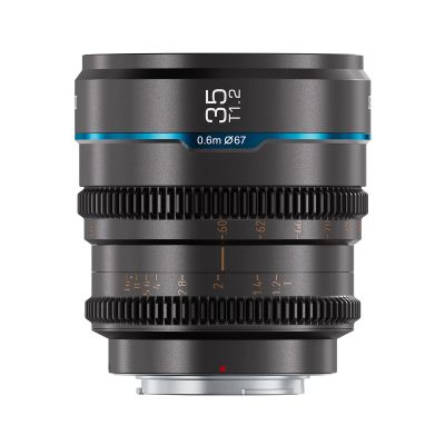 SIRUI Night Walker 35mm S35 Manual Focus Cine Lens, T1.2 Large Aperture M4/3 Mount Lens for BMPCC4K, GH5II, GH5S, GH6, Z Cam (MS35M-G, Metal Grey)