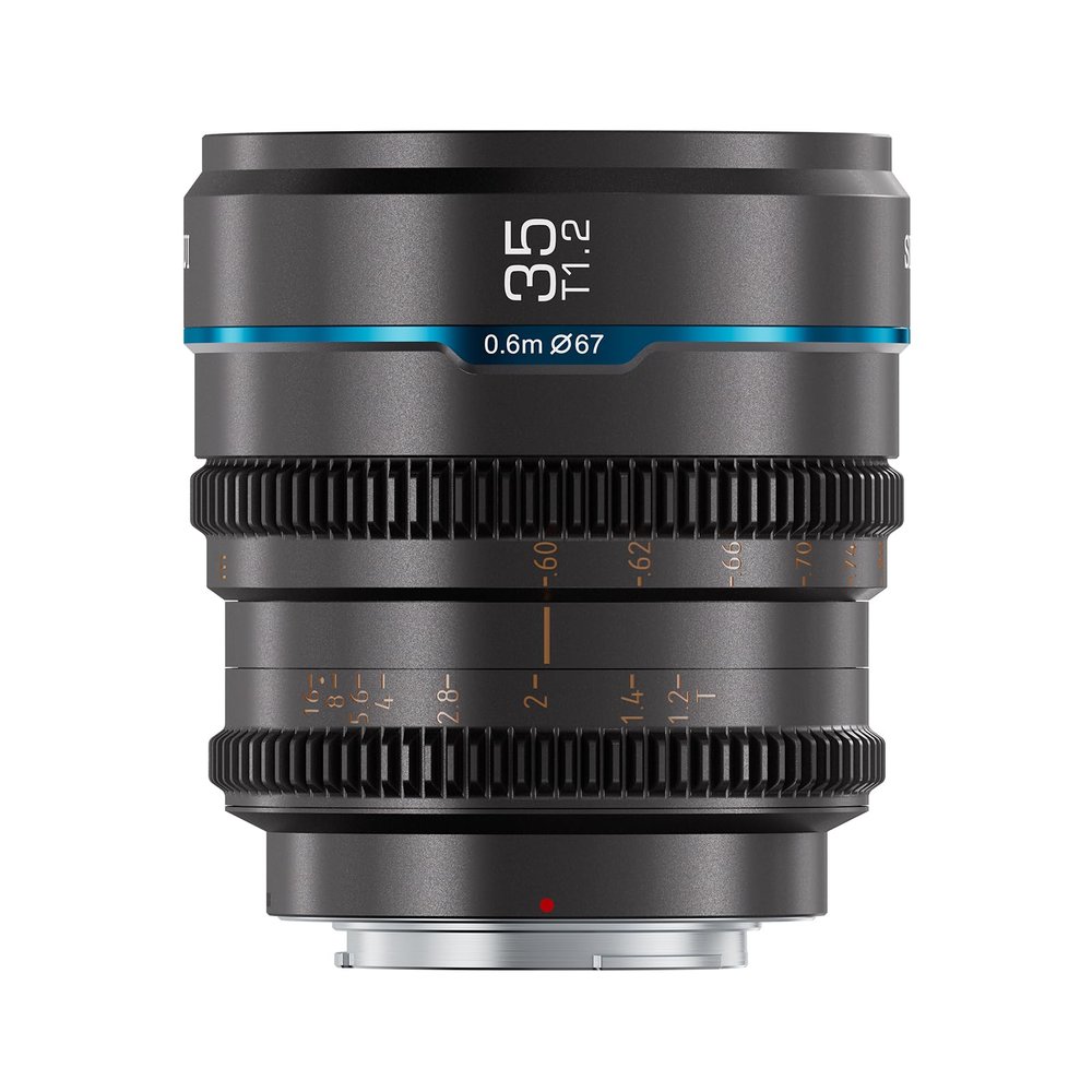 SIRUI Night Walker 35mm S35 Manual Focus Cine Lens, T1.2 Large Aperture M4/3 Mount Lens for BMPCC4K, GH5II, GH5S, GH6, Z Cam (MS35M-G, Metal Grey)
