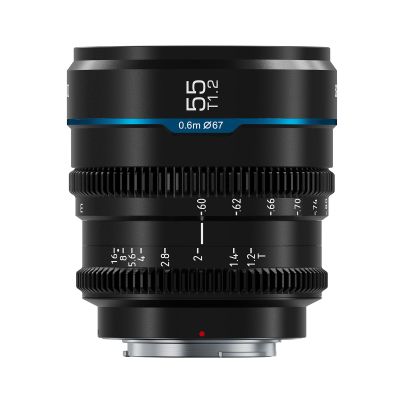 SIRUI Night Walker 55mm S35 Manual Focus Cine Lens, T1.2 Large Aperture Lens for E Mount Cameras, FX30, ZVE-10, A6500, A6600 (MS55E-B, Black)