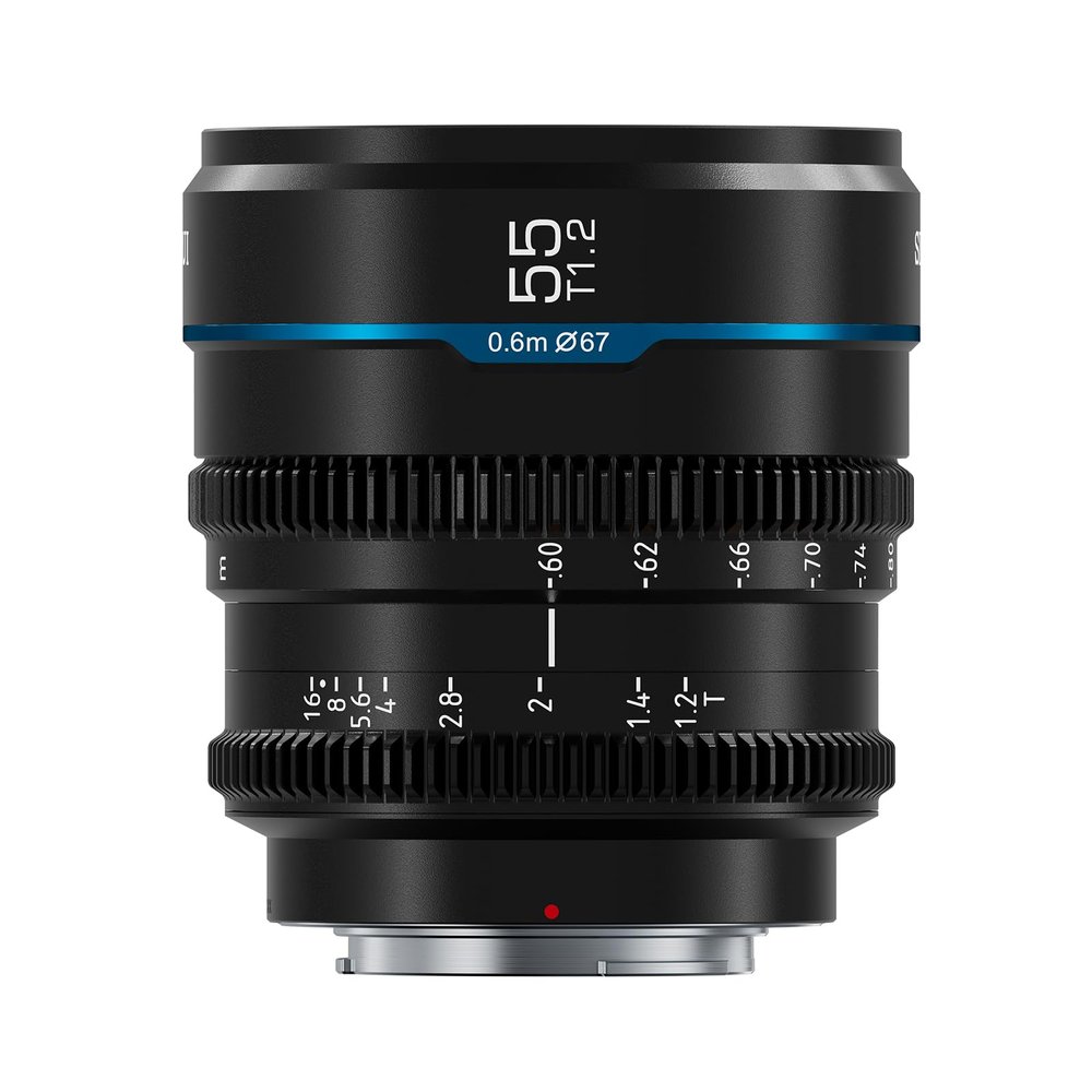 SIRUI Night Walker 55mm S35 Manual Focus Cine Lens, T1.2 Large Aperture Lens for E Mount Cameras, FX30, ZVE-10, A6500, A6600 (MS55E-B, Black)