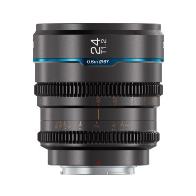 SIRUI Night Walker 24mm S35 Manual Focus Cine Lens, T1.2 Large Aperture Lens for X Mount Cameras, X-H2/H2S, XT-4, XT-3,X-S10, X-S20 (MS24X-G, Metal Grey)