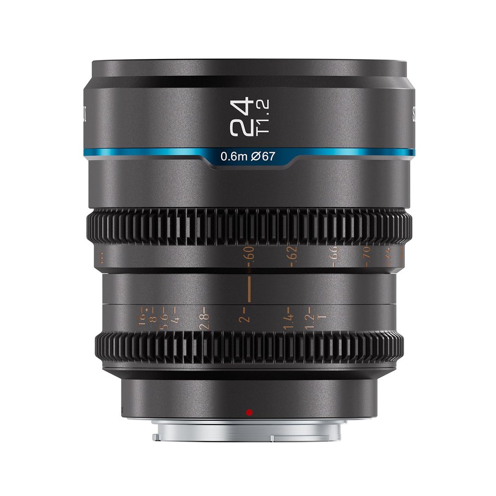SIRUI Night Walker 24mm S35 Manual Focus Cine Lens, T1.2 Large Aperture Lens for X Mount Cameras, X-H2/H2S, XT-4, XT-3,X-S10, X-S20 (MS24X-G, Metal Grey)