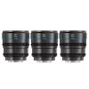 SIRUI Night Walker S35 Manual Focus Cine Lens Set, 24mm, 35mm, 55mm, T1.2 Large Aperture M4/3 Mount Lens for BMPCC4K, GH5II, GH5S, GH6, Z Cam (MS-3SMG, Metal Gray) view 1