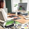 Leitz Ergo 65040089 Adjustable PC Monitor Stand, 2 Different Heights, Desktop Monitor Riser, Ergo Range, Dark Grey/White view 2