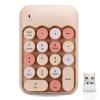 Lomiluskr Wireless Numeric Keypad with 2.4G USB Receiver, Cute Colorful Round Keycaps, Portable Financial Accounting Numpad Number Keyboard, Suitable for PC, Laptop (Milk Tea) view 1