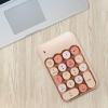 Lomiluskr Wireless Numeric Keypad with 2.4G USB Receiver, Cute Colorful Round Keycaps, Portable Financial Accounting Numpad Number Keyboard, Suitable for PC, Laptop (Milk Tea) view 3