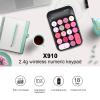 Lomiluskr Wireless Numeric Keypad with 2.4G USB Receiver, Cute Colorful Round Keycaps, Portable Financial Accounting Numpad Number Keyboard, Suitable for PC, Laptop (Black) view 2