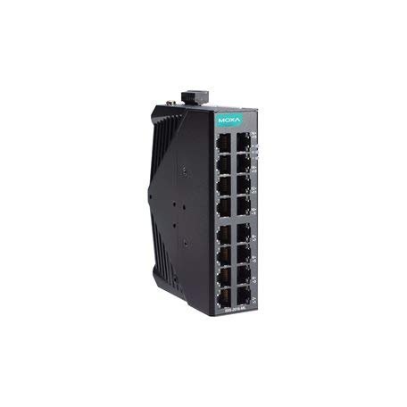EDS-2016-ML-SS-SC-T, Unmanaged Ethernet Switch, 14 10/100BaseT(X), 2 100BaseFX SM, SC Conn, -40 to 75C Op