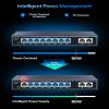 Loocam 10 Port PoE Switch with 8 Ports, 2 Uplink, 96W, 802.3af/at PoE+ 100Mbps, Plug & Play Unmanaged Network Switch, Desktop or Wall Mount view 3