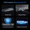 Loocam 10 Port PoE Switch with 8 Ports, 2 Uplink, 96W, 802.3af/at PoE+ 100Mbps, Plug & Play Unmanaged Network Switch, Desktop or Wall Mount view 4