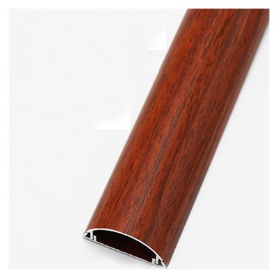 Aluminum Alloy Trunking,Half Round Cable Cover,Self-Adhesive Cable Tidy,Decorative Wire Hider,Electrical Cable Management1m Long,Cable Management For Home Office ( Color : Mahogany Grain , Size : No.