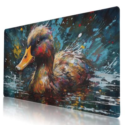 Durable Duck Design Mouse Pad 35.5 x 16 Inch with Non-Slip Base, Waterproof, Comfortable for Extended Gaming