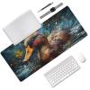 Durable Duck Design Mouse Pad 35.5 x 16 Inch with Non-Slip Base, Waterproof, Comfortable for Extended Gaming view 2