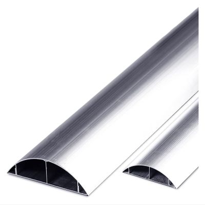 BYZOMU Floor Cord Covers, 2x1m Floor Cable Protector, Wire Hider Cover, Aluminum Alloy Cable Trunking Decorative, Self-Adhesive, Popular Cable Management Solution (Color : 2x1m, Size : No.6)