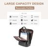 15.6 inch Laptop Backpack for Men, Casual Daypack Commuter Business Genuine Leather Bookbag with USB Charging Port (Black) view 4
