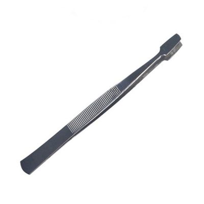 TEMKIN Tweezers Tweezers Stainless Steel Tweezers Straight Precision Machinery, Size 12cm, Thickness 12mm, Weight Functional Eyelash Clip Tweezers