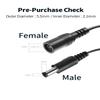 LONNKY 3FT 1M DC Power Extension Cable 5.5mm x 2.1mm, Universal DC 12V Power Extension Cable for Security Camera, LED Strip, CCTV IP Surveillance (3ft, Black) view 2