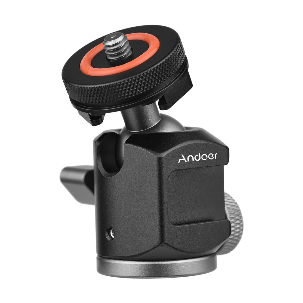 Camnoon 2-in-1 360 Rotatable Dual Use Ball Head Cold Shoe Mount Mini Ball Head