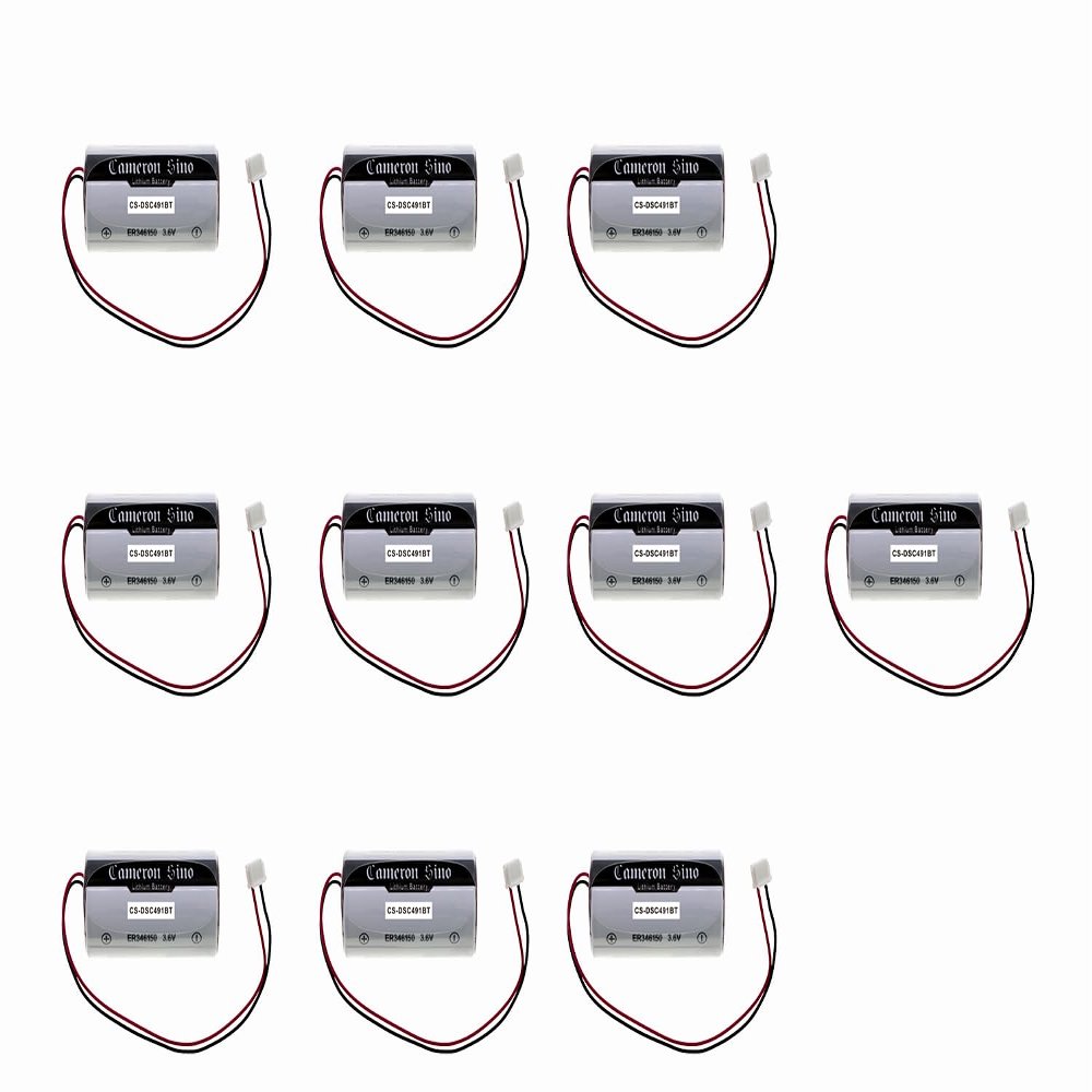 (10-Pack) XSP 2000mAh Battery for DSC WT4911 WT4911B WT4911Bm WT8911 WT4911R Impassa Wireless Siren WT4911R Wireless Outdoor Sire PN ER34615M-T1 WT4911BATT 14500mAh