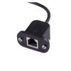 FUzha 25cm rj12 6p6c Telephone Female Socket to Male Adapter Jumper LAN Network ethernet Bulkhead Panel Mount Extension Cable view 4