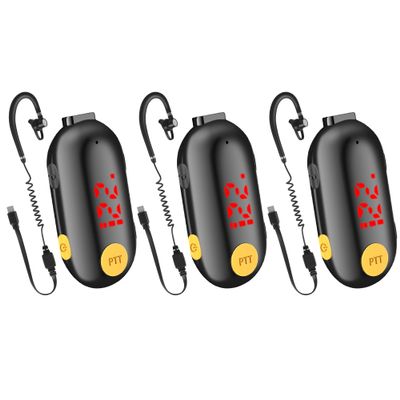 SINORISE Super Mini Walkie Talkies, Portable Two-Way Radios for Restaurants, Outdoor Sports, Retail Stores, Hospital & Travel  3 Pack